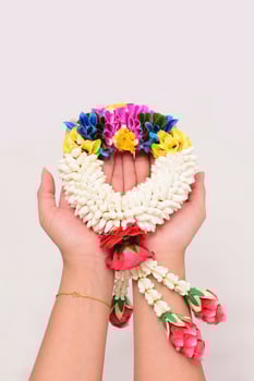 Thai traditional jasmine garland. symbol of Mother's day in thailand photo
