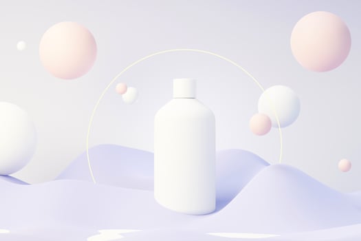 3d render of blank cosmetics skincare product or packaging for mock up. Beauty soap and spa concept. Lotion oil moisture for skin health. Premium and luxury design for branding. photo