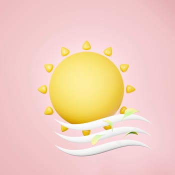 3d rendering of weather forecast icon on clean background for mock up and web banner. Cartoon interface design. minimal metaverse concept. photo