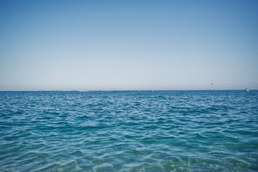 Fabulous photo of calm blue turquoise sea.