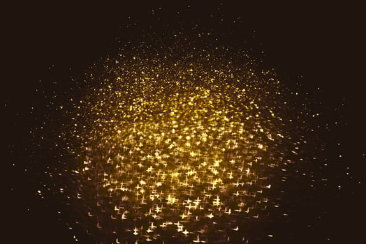 Golden glitter bokeh lighting texture Blurred abstract background for birthday, anniversary, wedding, new year eve or Christmas photo