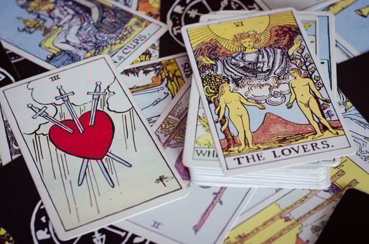 Tarot Cards with Other Meaning Cards. photo