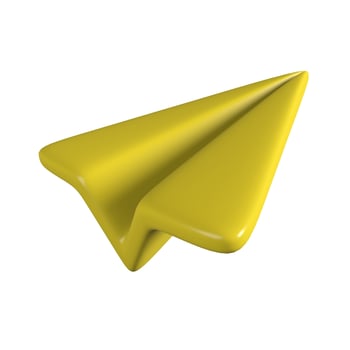 3D Paper Plane Cute Illustration photo