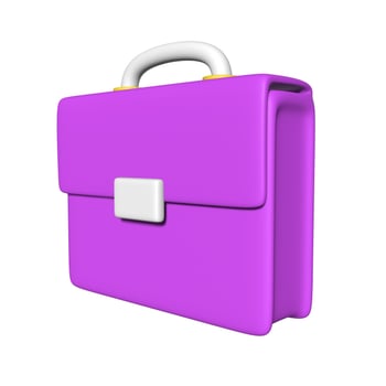 Cute 3D Briefcase Illustration Design photo
