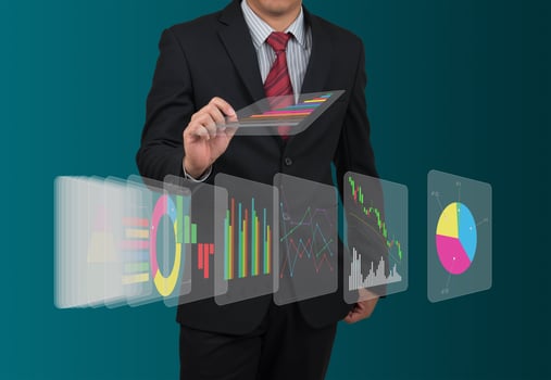 man with digital display photo