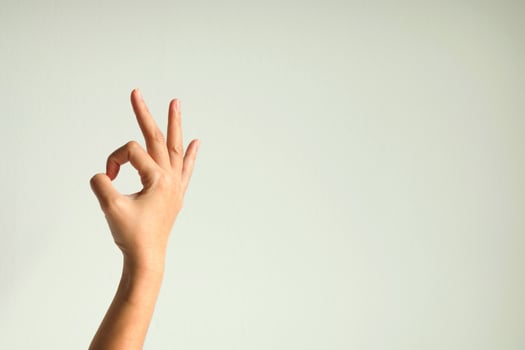 hand sign OK photo