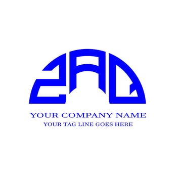 ZAQ letter logo creative design with vector graphic photo