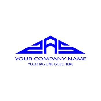 ZAS letter logo creative design with vector graphic photo