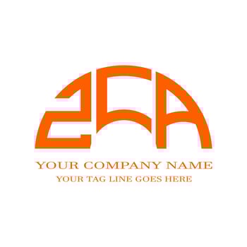 ZCA letter logo creative design with vector graphic photo