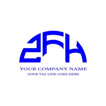 ZFH letter logo creative design with vector graphic photo