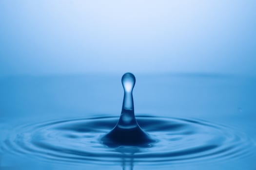 Drops of water and splashes. Water shape abstract background concept. photo