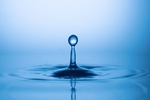 Drops of water and splashes. Water shape abstract background concept. photo