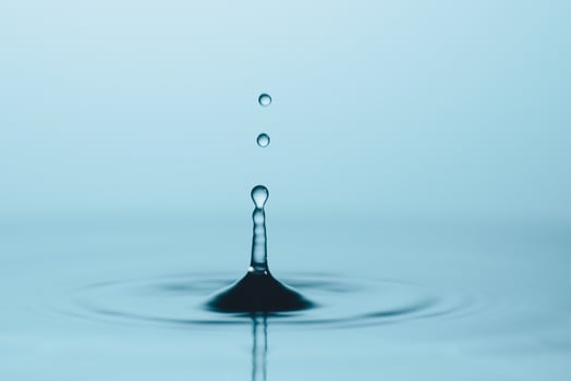 Drops of water and splashes. Water shape abstract background concept. photo
