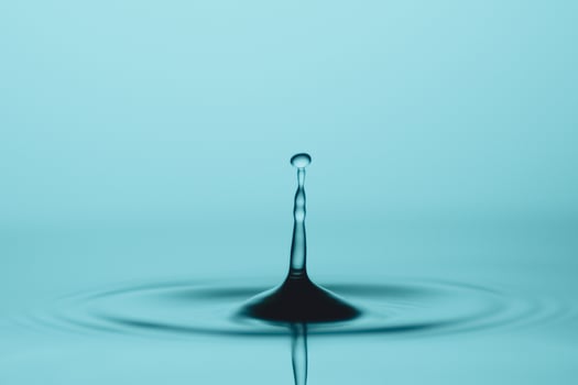 Drops of water and splashes. Water shape abstract background concept. photo