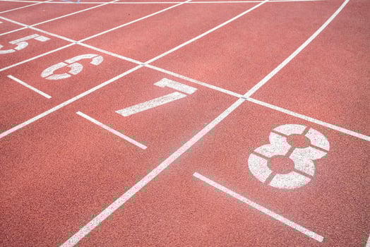 running track in stadium photo