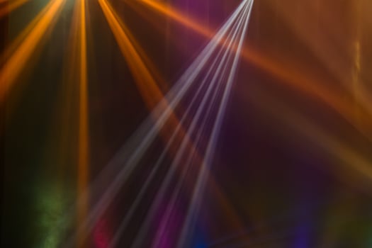 Yellow And white Abstract Stage Lights And Fog photo