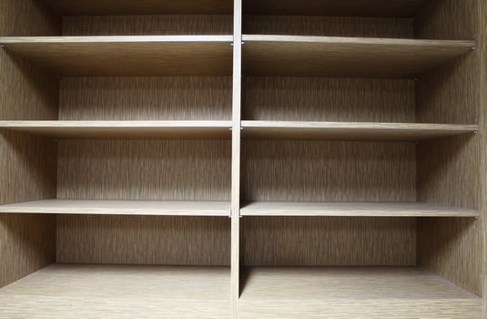 Empty wood shelf photo