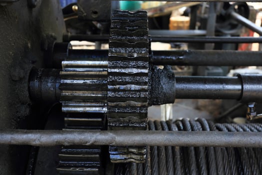Vintage boat winch photo
