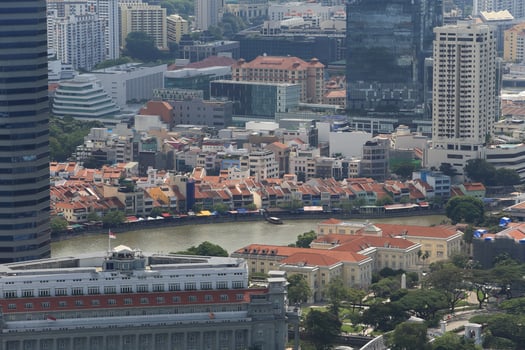 Bird's eye view of Singapore photo