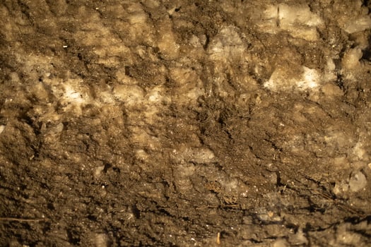 Dirty snow texture. Dirt in details. Sand and melted snow. photo
