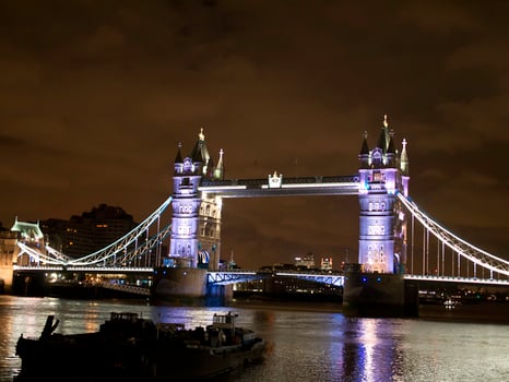 london city at night photo