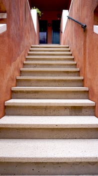 stair of old  house building photo