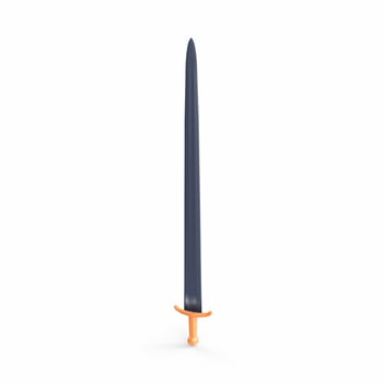 Sword isolated on white background photo