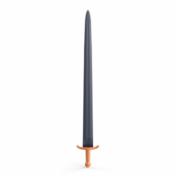 Sword isolated on white background photo