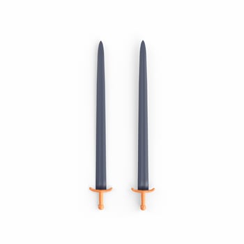 Sword isolated on white background photo
