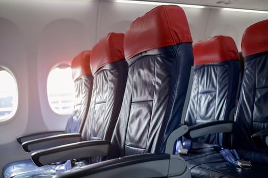 Background of airplane seats photo