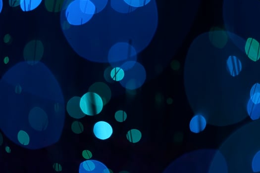 Fantastic blurry and bokeh dark blue theme background in the mystry cave. photo
