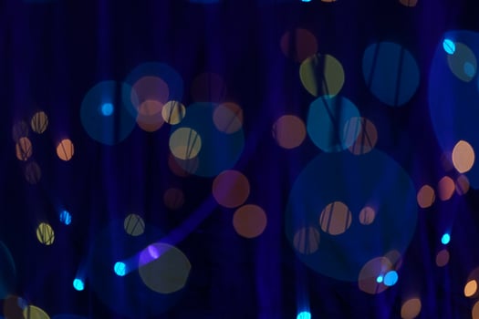 Fantastic blurry and bokeh dark blue theme background in the mystry cave. photo