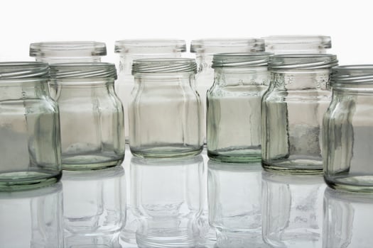 Group of bottle on white background. photo