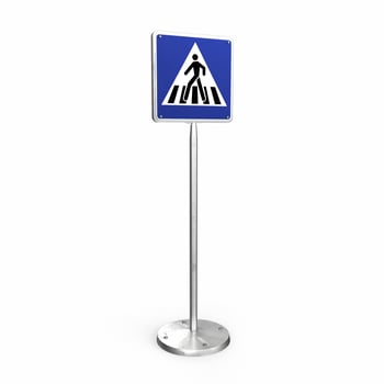 Pedestrian crossing sign 3d modelling photo