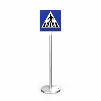 Pedestrian crossing sign 3d modelling photo