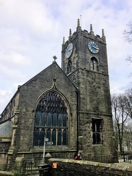 A view of Haworth Church in Yorkshire photo