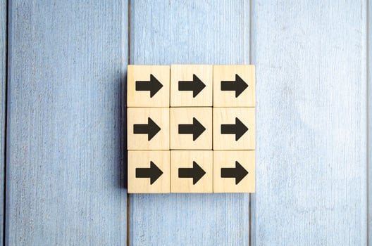 Different thinking and Business and technology disruption concept photo