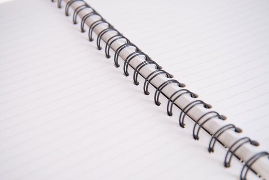 white paper of notebook photo
