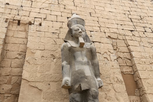Sculpture in Luxor Temple in Luxor, Egypt photo