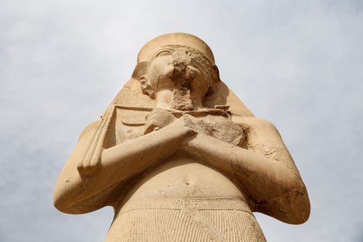 Sculpture in Karnak Temple in Luxor, Egypt photo