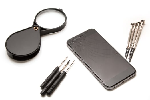 Smart phone and tools for repair photo