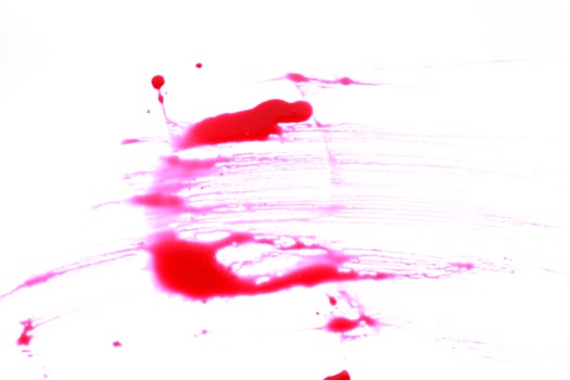 Blood stains isolated on white background photo