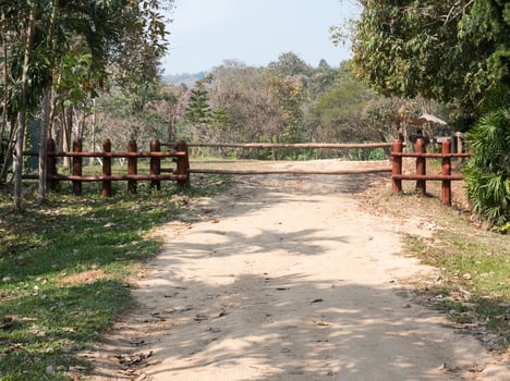 Large log fence. photo