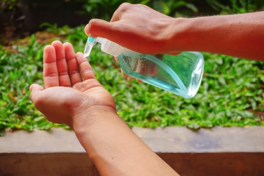 washing hands under the water tap. Hygiene concept hand detail. Pro photo