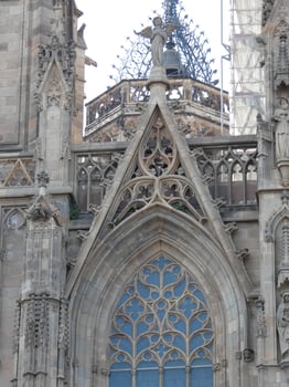 Gothic cathedral of the city of Barcelona photo