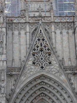 Gothic cathedral of the city of Barcelona photo