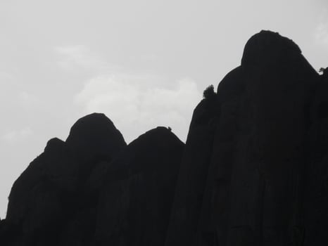 Profile of the montserrat mountains in the province of Barcelona, Catalonia, Spain. photo