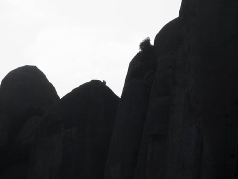 Profile of the montserrat mountains in the province of Barcelona, Catalonia, Spain. photo