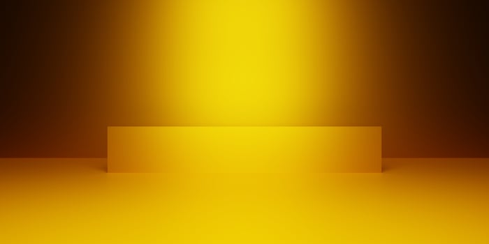 3d rendering of gold abstract geometric background. Luxury concept. Scene for advertising, technology, showcase, banner, cosmetic, fashion, business. Sci-Fi Illustration. Product display photo