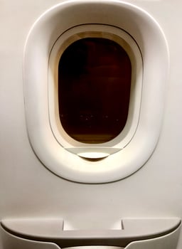 close up emergency window and door plane photo